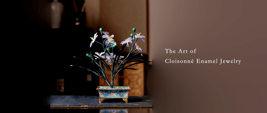 Elegant cover image showcasing The Art of Cloisonné Enamel Jewelry with vibrant copper and enamel details