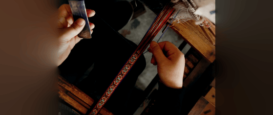 ZolanJewelry handwoven shuttle-woven textile detail
