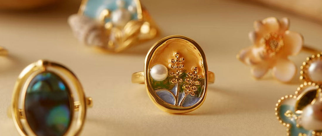 Handcrafted creative jewelry highlighting unique design and artistic craftsmanship