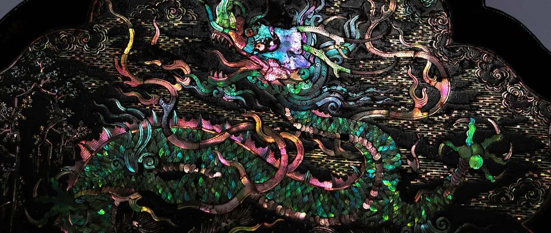 Técnica de incrustación de nácar Raden en joyas de laca china artesanal - Zolan Jewelry