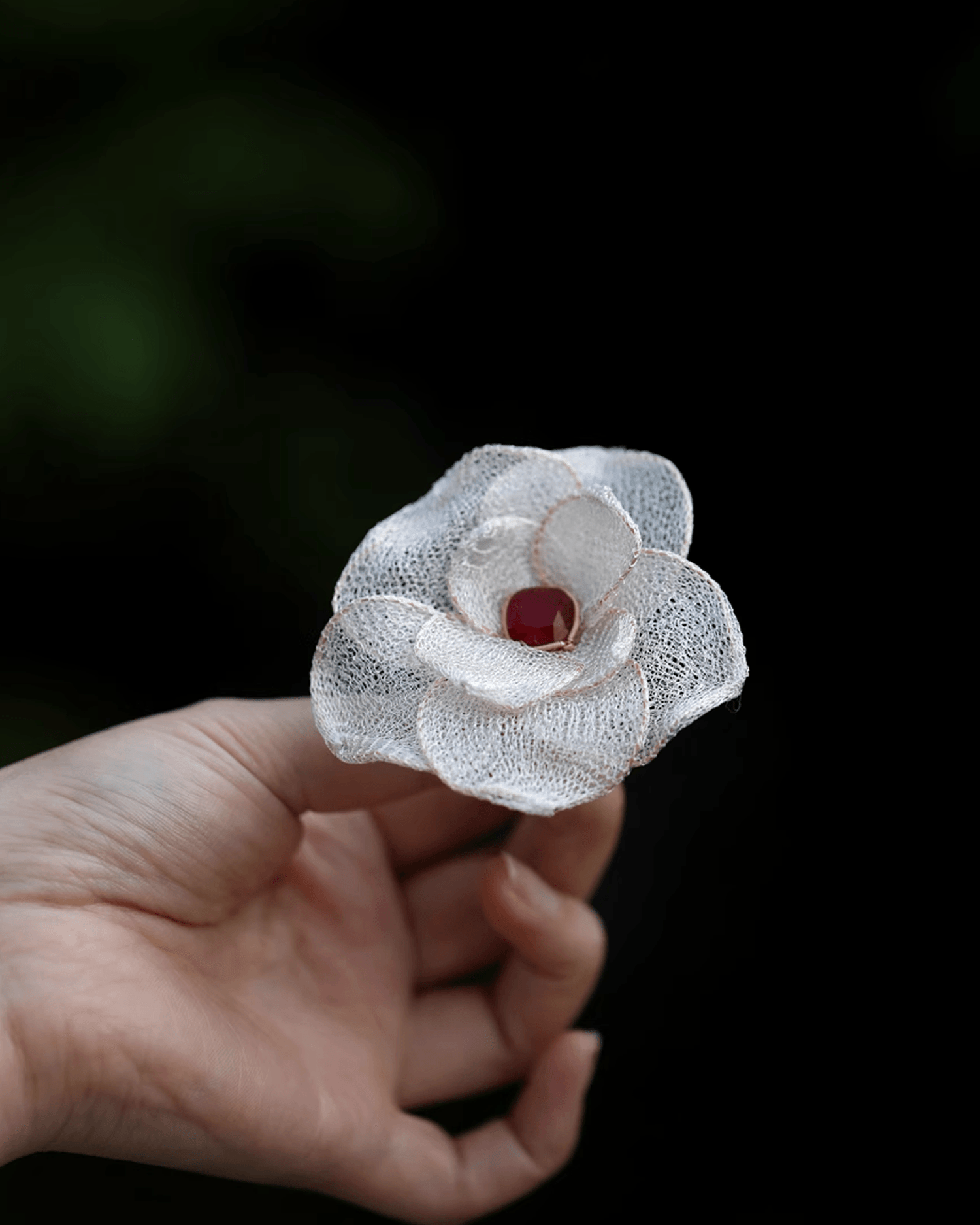 Jewelry with hand-braided silk cords, celebrating Eastern textile heritage