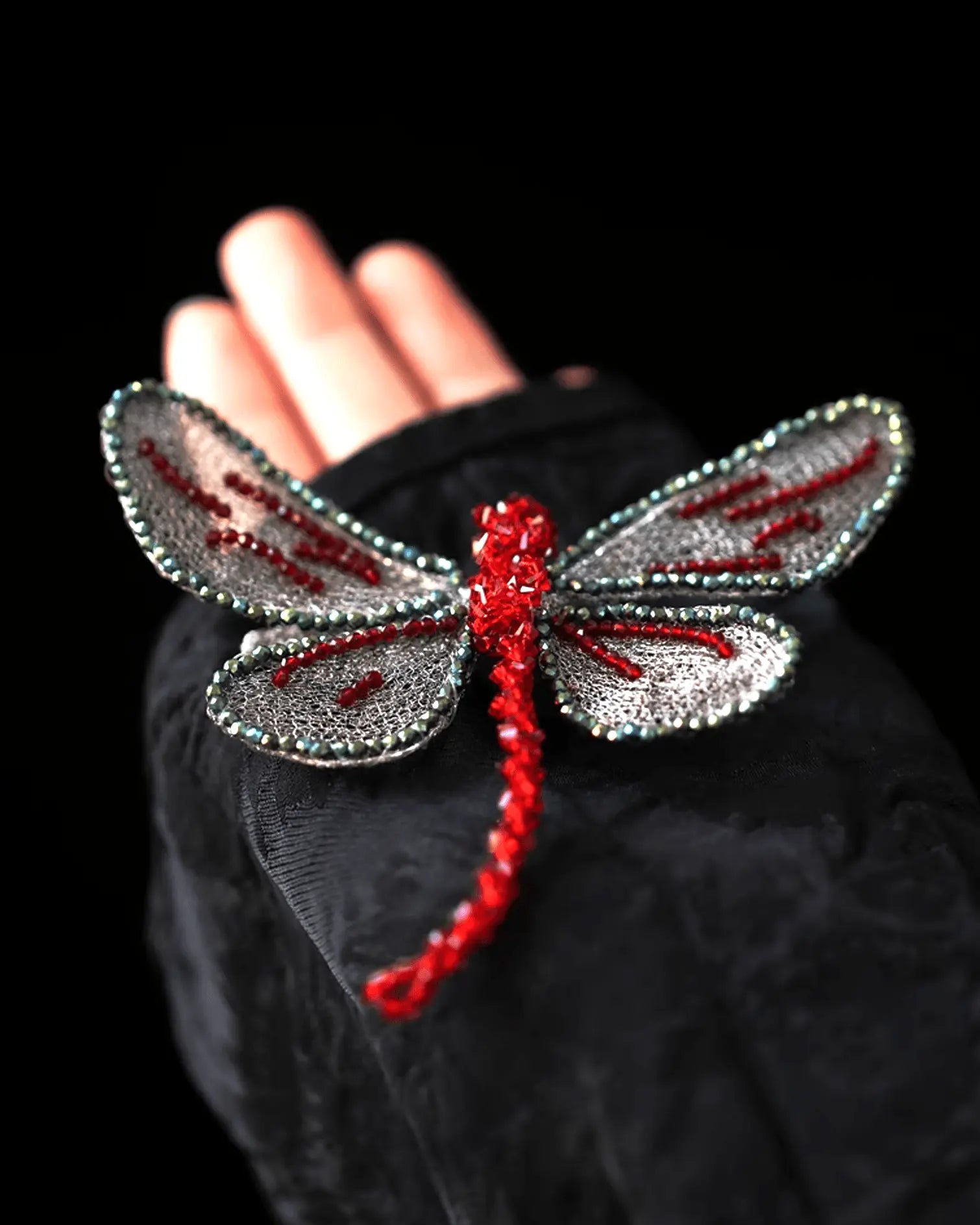 Dancing · Wings Hand Embroidered Spring Hair Clip ZOLAN JEWEL