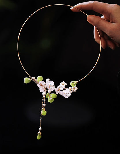Detail shot of zolanjewelry natural rose quartz beads with soft blush tones, translucent polished finish as a piece of chinese jewelry