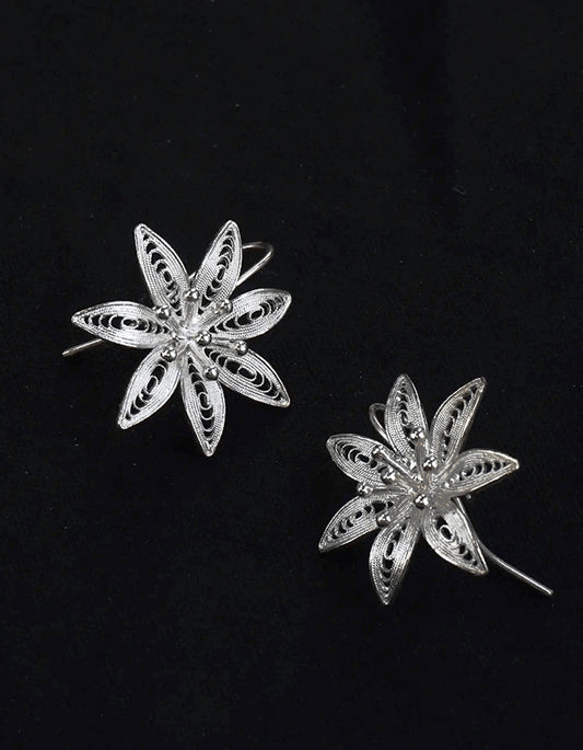 Sterling Silver Filigree Ear Studs are a distilled expression of Chinese filigree aesthetics — refined, symbolic, and remarkably modern in form. Though small in size, these studs embody centuries of silverwork mastery and cultural intention.