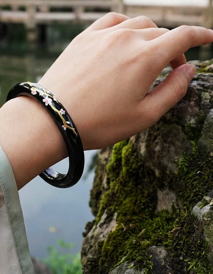 Sakura Gilded · Chinese Lacquer Bracelet
